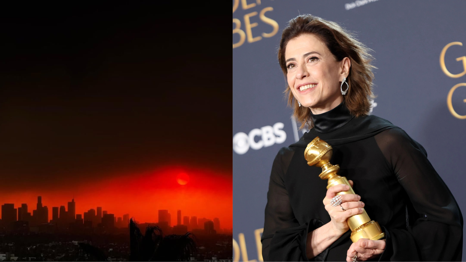 Fernanda Torres mostra imagens de Los Angeles durante incêndios: “Em chamas”