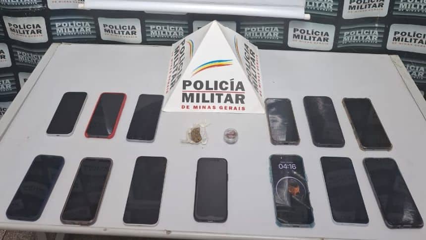 Quadrilha furta 13 celulares em bloco de BH e é presa no Centro-Oeste de MG